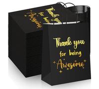 Ctosree 20 bolsas de papel de regalo para empleados, compañeros de trabajo, colegas, bolsas de agradecimiento con asas, bolsas de regalo de agradecimiento para compañeros de trabajo (8.3 x 4.3 x 10.6