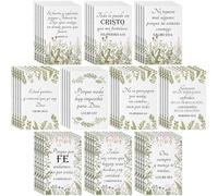 Ctosree 50 cuadernos cristianos con versículo bíblico en español, regalos a granel, cristianos en inglés, diario de bolsillo de oración religiosa para mujeres, iglesia, escuela dominical, profesora