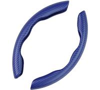 Ctpyoks 2 Piezas Funda Volante Coche para VW Beetle,Cubierta Protector Fibra Carbono Antideslizante Transpirable Accesorios Coches Interior,C/Blue