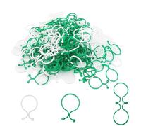 CTRICALVER 200 pcs Clips de Soporte de Plantas, para Asegurar y Conectando Plantas Trepadoras, Flores, Verduras (Verde + blanco)