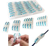 CTRICALVER 26 pcs SPL-1 Conectores eléctricos rapidos,Terminales Eléctricos, Abrazaderas con palanca conexión eléctrica bloque, Kit de Tuercas de Palanca (Azul)