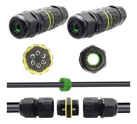 CTRICALVER 2pcs de Cajas de Empalmes Impermeables Cajas | IP68 tipo Y 3 vías impermeable cable conector| M25 presión de Cable 9mm-12mm|Color Negro