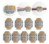 CTRICALVER 9 pcs SPL-3 Conectores eléctricos rapidos,Terminales Eléctricos, Abrazaderas con palanca conexión eléctrica bloque, Conectores de cables con tornillos de fijación