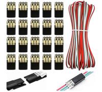 CTRICALVER Cable de extensión de tira ARGB, 3 pines, 15 m, 22WAG. Conectores D3 rápidos separables, sin descableado. Para dispositivos ARGB 12V, apto para cintas ARGB, luces LED y bricolaje, 5V-24V.