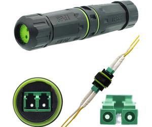 CTRICALVER conector LC, Conector de fibra óptica resistente al agua LC, conector impermeable IP68, acopladores de cable de fibra óptica dúplex LC a LC (1 Pcs)