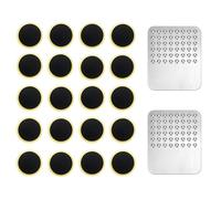 CTRICALVER Kit repara pinchazos Bicicleta, Bike Tire Repair Kit con 20 pcs Bicicleta Reparación de Pinchazos Parches y 2 pcs Lima metálica