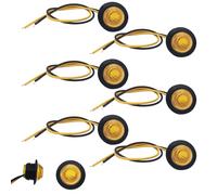 CTRICALVER Luz de marcador de bala 6 piezas, Amarillo Resistente al agua Luz LED redonda para marcador delantero y trasero 3/4 de pulgada, frontal y lateral trasera Luz para camión de automóvil
