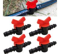 CTRICALVER Válvula de Interruptor de Riego de Goteo, Interruptor de Válvula de Tubería 16mm, regular y apagar/encender el flujo de agua, para Riego de Jardin (4 piezas)
