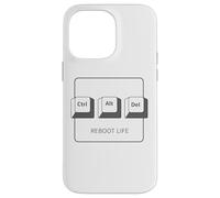Ctrl Alt DELL Program Reboot Life - Teclado gráfico Ctrl Alt del Carcasa para iPhone 14 Pro MAX