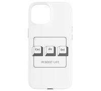 Ctrl Alt DELL Program Reboot Life - Teclado gráfico Ctrl Alt del Carcasa para iPhone 15