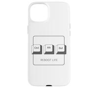 Ctrl Alt DELL Program Reboot Life - Teclado gráfico Ctrl Alt del Carcasa para iPhone 15 Plus