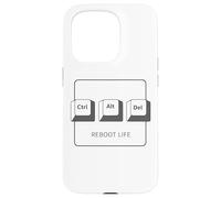 Ctrl Alt DELL Program Reboot Life - Teclado gráfico Ctrl Alt del Carcasa para iPhone 15 Pro
