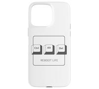 Ctrl Alt DELL Program Reboot Life - Teclado gráfico Ctrl Alt del Carcasa para iPhone 15 Pro MAX
