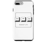 Ctrl Alt DELL Program Reboot Life - Teclado gráfico Ctrl Alt del Carcasa para iPhone 7 Plus/8 Plus