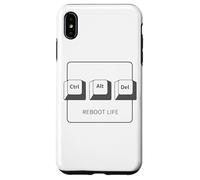 Ctrl Alt DELL Program Reboot Life - Teclado gráfico Ctrl Alt del Carcasa para iPhone XS MAX