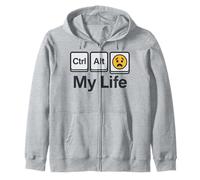Ctrl Alt Mi Vida Divertido Nerd Meme Humor Sarcástico Sudadera con Capucha