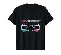 Ctrl+C Copiando Sonrisas IT Reiniciar Humor Computadora Corazones Camiseta