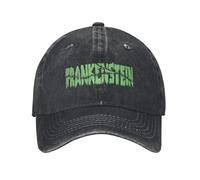CTRLTSXUS Frankenstein Espacio Negativo Logo Gorras de béisbol Unisex Desgastado Sombrero Snapback Lavado Películas de Terror Outdoor All Season Travel