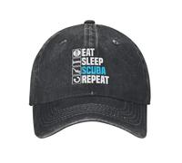 CTRLTSXUS Gorra de béisbol de Buceo de algodón Personalizada Funny Eat Sleep Deportiva para Mujeres Buzo Ajustable para Hombres Sombrero de papá Spring