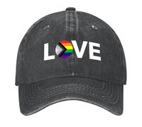 CTRLTSXUS Gorra de béisbol Progress Pride Pride Flag Love Baseball Hat Sombrero de Navidad Capucha Sombrero de Caballo Negro para Hombre Femenino
