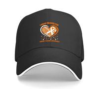 CTRLTSXUS Llevo Naranja para superviviente de cáncer de riñón Cinta de corazón Gorra de béisbol Gorra de Rugby Derby Gorra camionera Gorra de Marca de Lujo Gorras para Mujeres
