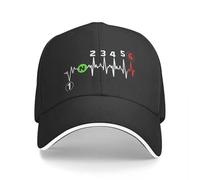 CTRLTSXUS Motocicleta Heartbeat 1n23456 Moto de Cross Motocross Motor Sport Gorra de béisbol Masculina Lavada Gorra de Camionero Snapback Sombrero de Padre Gorra de Golf
