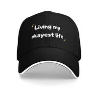 CTRLTSXUS Viviendo mi Vida más decente, Camiseta gráfica Divertida Gorra de béisbol Gorra de Anime Gorra de Golf Visera térmica Gorras de Mujer Sombreros de Hombre