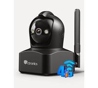 Ctronics 2.5K 4G Cámara Vigilancia Interior con Tarjeta SIM, Seguimiento Auto, Visión Nocturna en Color 20m, PC y App, 8 Posiciones, NVR/Cloud/128GB TF, Detección Humana, Audio Bidireccional