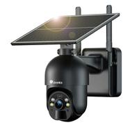 Ctronics 2,5K 4MP 3G/4G LTE Camara Vigilancia Sim | Camara Solar 4g sin WiFi, Audio Bidireccional, Detección Humana PIR 355°/90°, Cámara Solar Compatible con Teléfono/Tablet/PC