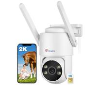 Ctronics 2K 3G/4G LTE Cámara Vigilancia con Tarjeta SIM, PTZ IP Camara Vigilancia Domicilio, Detección Humana, Seguimiento Auto, 30M Visión Nocturna Color, FTP/Cloud/128G TF, IP66, No WiFi