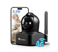 Ctronics 4G Cámara Vigilancia Interior con Tarjeta SIM, QHD 4MP 2.5K 360° PTZ IP Cámara, PC y App, 8 Posiciones, Detección Humana, Seguimiento Auto, Visión Nocturna en Color, Audio Bidireccional