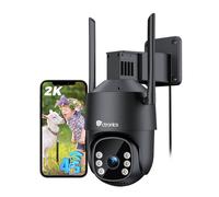 Ctronics 4G LTE Cámara Vigilancia con Tarjeta SIM, 2K PTZ Camara Exterior sin WiFi, AI Detección Humana & Seguimiento Auto, 24/7 Grabación Continua, Visión Nocturna a Color, PC/Cloud/TF/FTP, IP66
