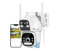 Ctronics 4G LTE Camara Vigilancia Exterior【Vinculación de Doble Lente】 Camara Vigilancia Tarjeta Sim Detección Humana, Visión Nocturna Colorida, Camara con SIM, PC/24 * 7/IP66