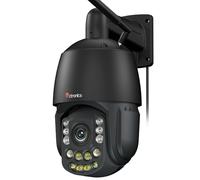 Ctronics 4K Cámara Vigilancia WiFi Exterior, Zoom Óptico 3D 30×, Visión Nocturna 180 m, Auto Seguimiento Zoom, 60 Preajustes, WiFi Doble Banda, PC/App, Detección AI, NVR/FTP, 256GB TF/Cloud, Metal