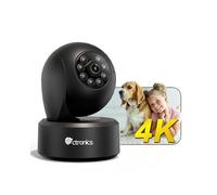 Ctronics 4K Camara Vigilancia WiFi Interior, Seguimiento Automático, Detección AI Humano/Mascotas, App/PC, WiFi 2.4/5GHz, Cloud & 256GB TF, FTP/NVR/NAS, 24/7, 355° Pan/ 120° Tilt, Visión Nocturna