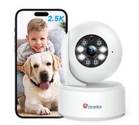 Ctronics 4MP Camara Vigilancia WiFi Interior, 2,4/5GHz WiFi&Bluetooth Camaras Vigilancia, Visión Nocturna a Color, PTZ 355°/ 120°,Detección de Movimiento&Seguimiento Automático per Bebé/Mascota, 4pcs