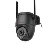 Ctronics 5MP Cámara Vigilancia WiFi Exterior, Seguimiento Automático, Doble Banda 2,4/5 GHz, 3K Visión Nocturna Color 30m, Detección AI, Alarma Sonora/Luminosa, FTP/NVR, 128GB/Cloud