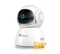 Ctronics 5MP Camara Vigilancia WiFi Interior, 2.4/5GHz WiFi & Bluetooth IP Camara de Seguridad, Detección Humano/Seguimiento Automático, PTZ 355°/ 90°, Visión Nocturna IR, Audio Bidireccional, FTP