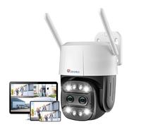 Ctronics Zoom Híbrido 6X Cámara Vigilancia WiFi Exterior con Doble Lente,Seguimiento Zoom Automático,Detección Humano,Visión Nocturna en Color,Audio Bidireccional,IP66,Blanco 1