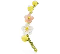 CTRSM Broche, Broche Accesorios de Moda for Damas Broche Elegante de Ciruela con Concha Natural Broche clásico for Fiesta Broche con Forma de Ciruela(Yellow)