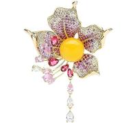 CTRSM Broche, Broches Accesorios de Moda for Damas Broche Elegante con Flecos for Damas Broche de diseño con Forma de Flor Broche for Banquete de Fiesta Broches for Mujeres
