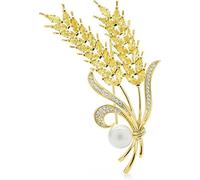 CTRSM Broche, Broches Accesorios de Moda for Damas Broche Elegante de Trigo con circonita cúbica Broche de Banquete de Boda con Forma de Trigo