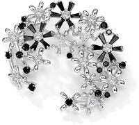 CTRSM Broche, Broches de Moda Estilo Elegante Broche de alfiler de galvanoplastia Plata Diamantes de imitación Flores broches Mujeres Camisa Traje Chaleco Hebilla broches for Mujeres
