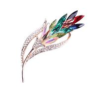 CTRSM Broche, Cristal Multicolor de Trigo for Mujer, joyería de Moda con Diamantes de imitación, Abrigo, Vestido, Ramillete, Estilo de Flores