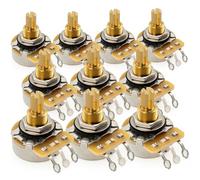CTS 450G A500K Potenciómetros Latón Standard Split Shaft 3/8 Pulgada 10% Audio Taper Poti para Guitarra Eléctrica Bajo(Set de 10)