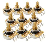 CTS 450G B500K Potenciómetros Latón Standard Split Shaft 3/8 Pulgada 10% Lineal Taper Poti para Guitarra Eléctrica Bajo(Set de 10)