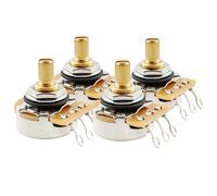 CTS 450G Tono Vintage A250K Potenciómetros Latón Corto Split Shaft 1/4 Pulgada 10% Audio Taper Poti para Guitarra Eléctrica Bajo(Set de 4)