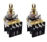 CTS Potenciómetros de cono de audio de eje corto de 500 K, par (2X) - Incluye diagrama de cableado