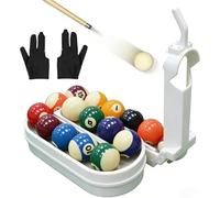 CTTQIBUIN Billiards Training Rack Pro, Entrenador de Habilidades de Billar, Lanzador de Bolas de Billar, Herramientas portátiles de Entrenamiento de Habilidades de Billar y Nueve Bolas, Equipo(White)