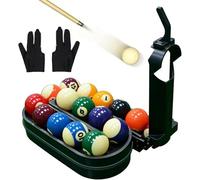 CTTQIBUIN Billiards Training Rack Pro, Entrenador de Habilidades de Billar, Lanzador de Bolas de Billar, Herramientas portátiles de Entrenamiento de Habilidades de Billar y Nueve Bolas, Equipo(Black)